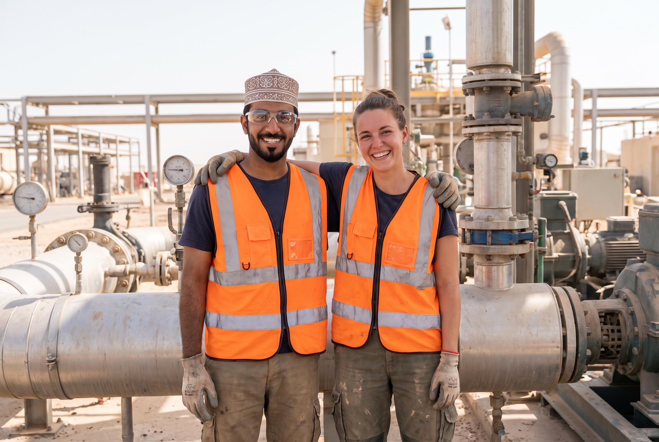 Graduate engineers on site